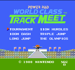 World Class Track Meet Title Screen